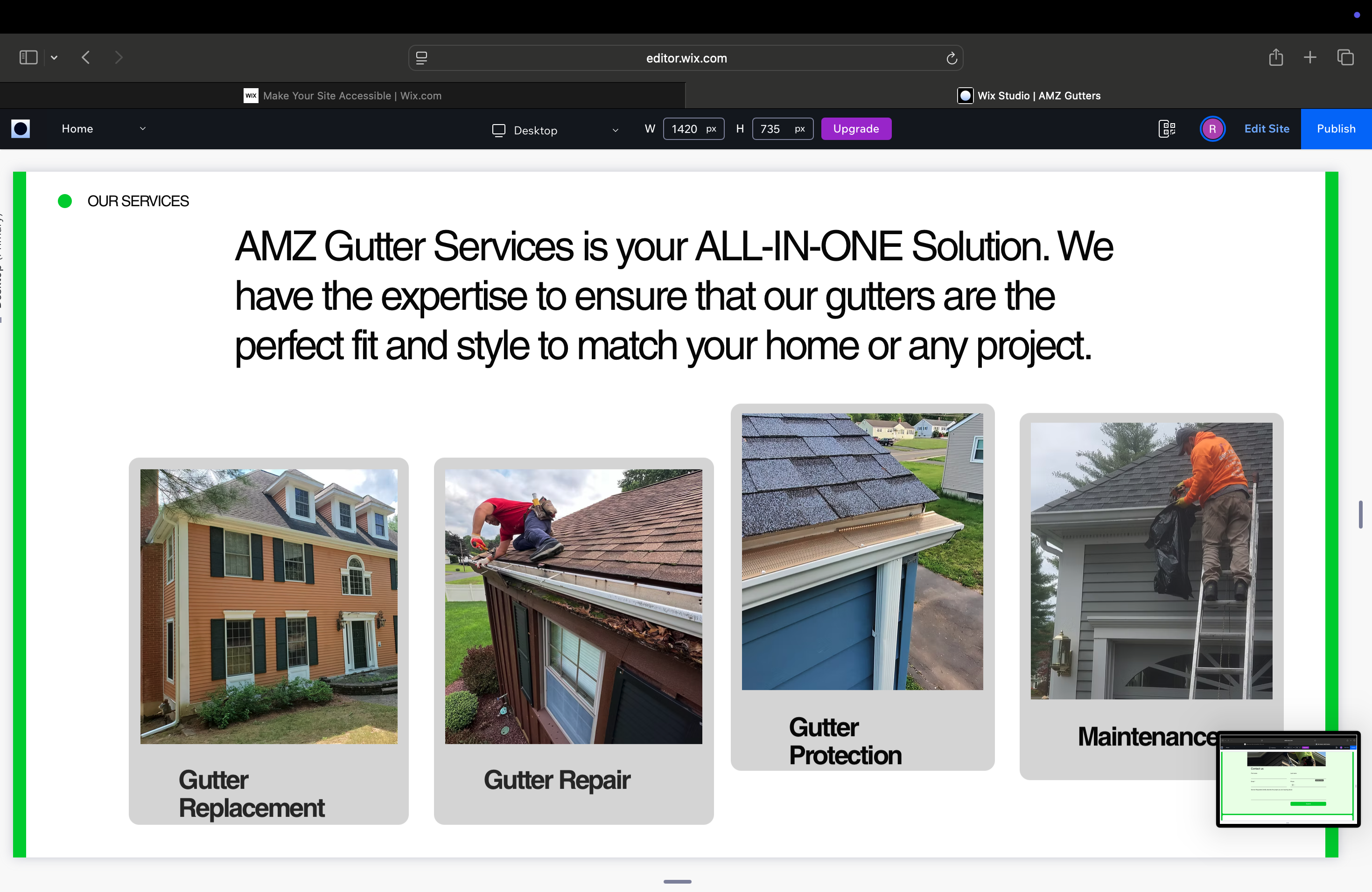 Gutter Services Website