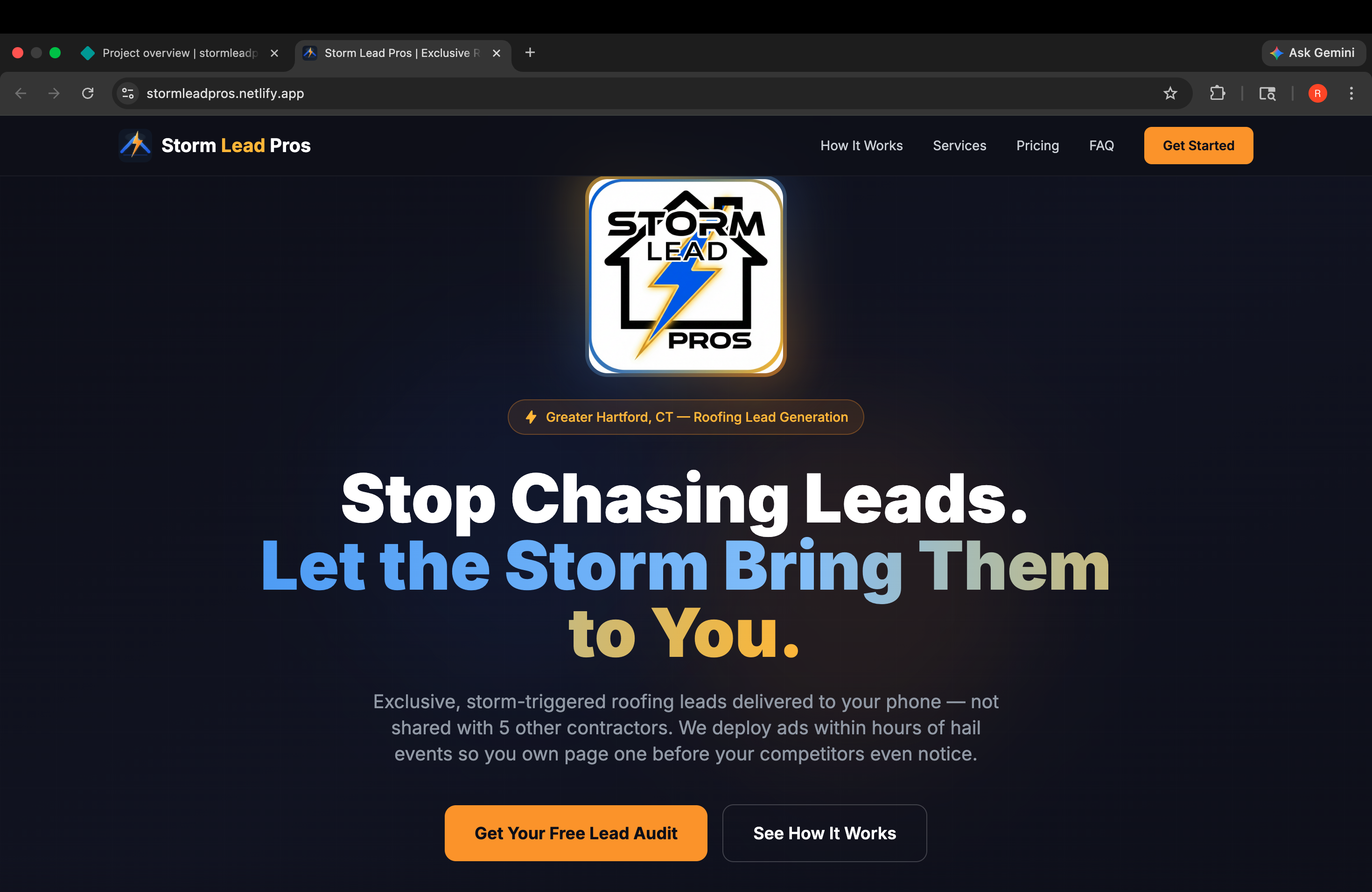 Roofing Lead Gen Website
