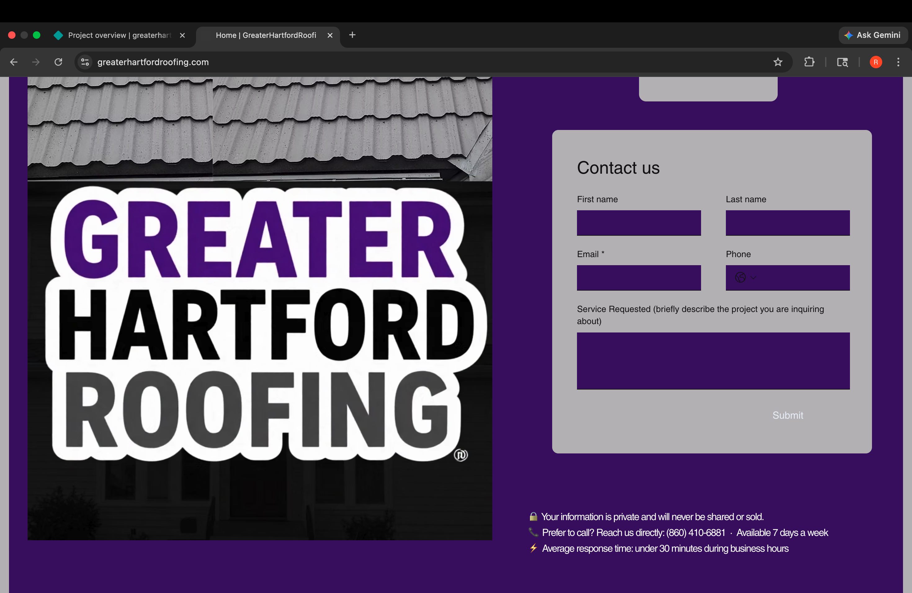 Wix Studio Roofing Website