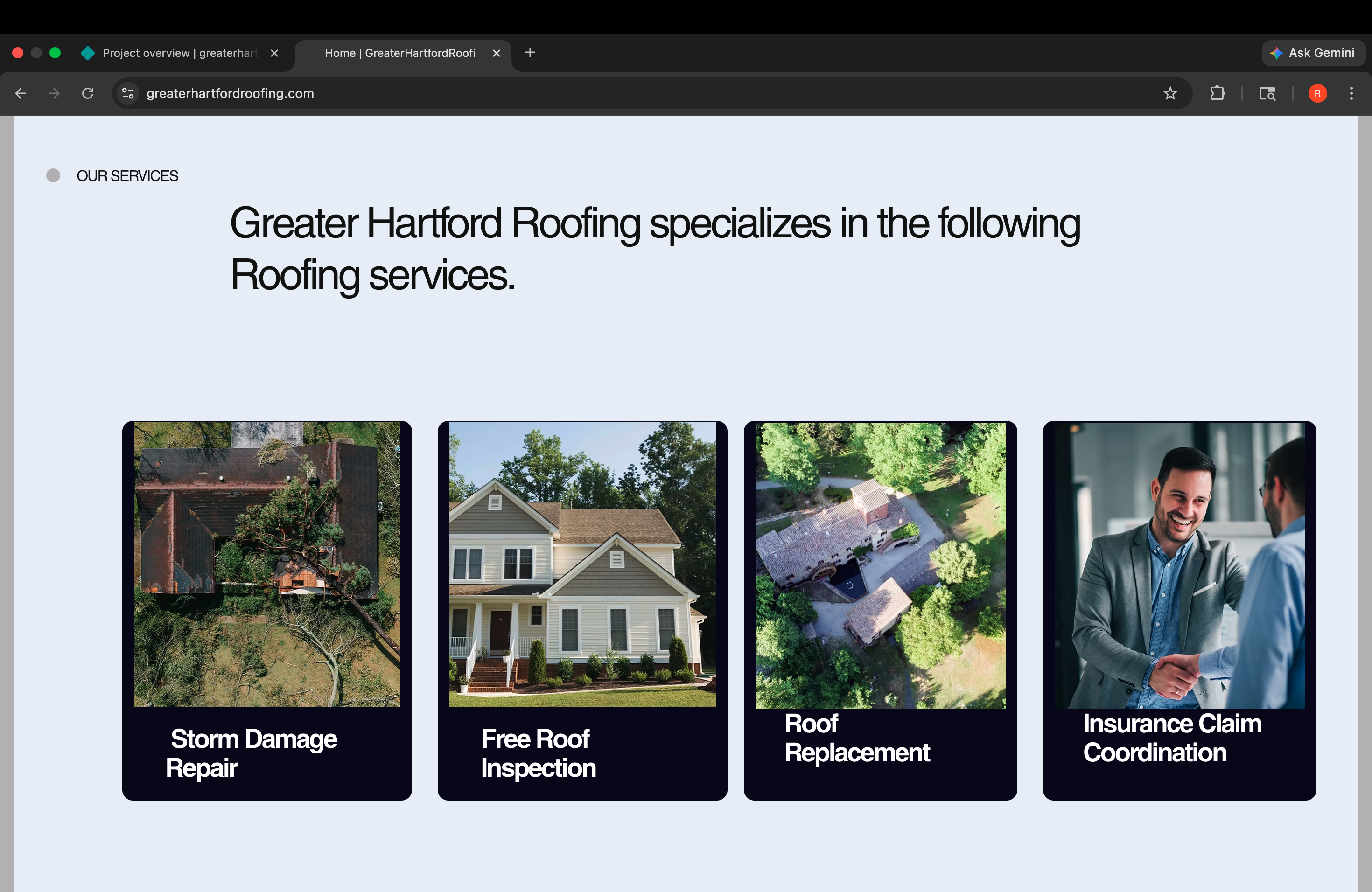 Wix Studio Roofing Website