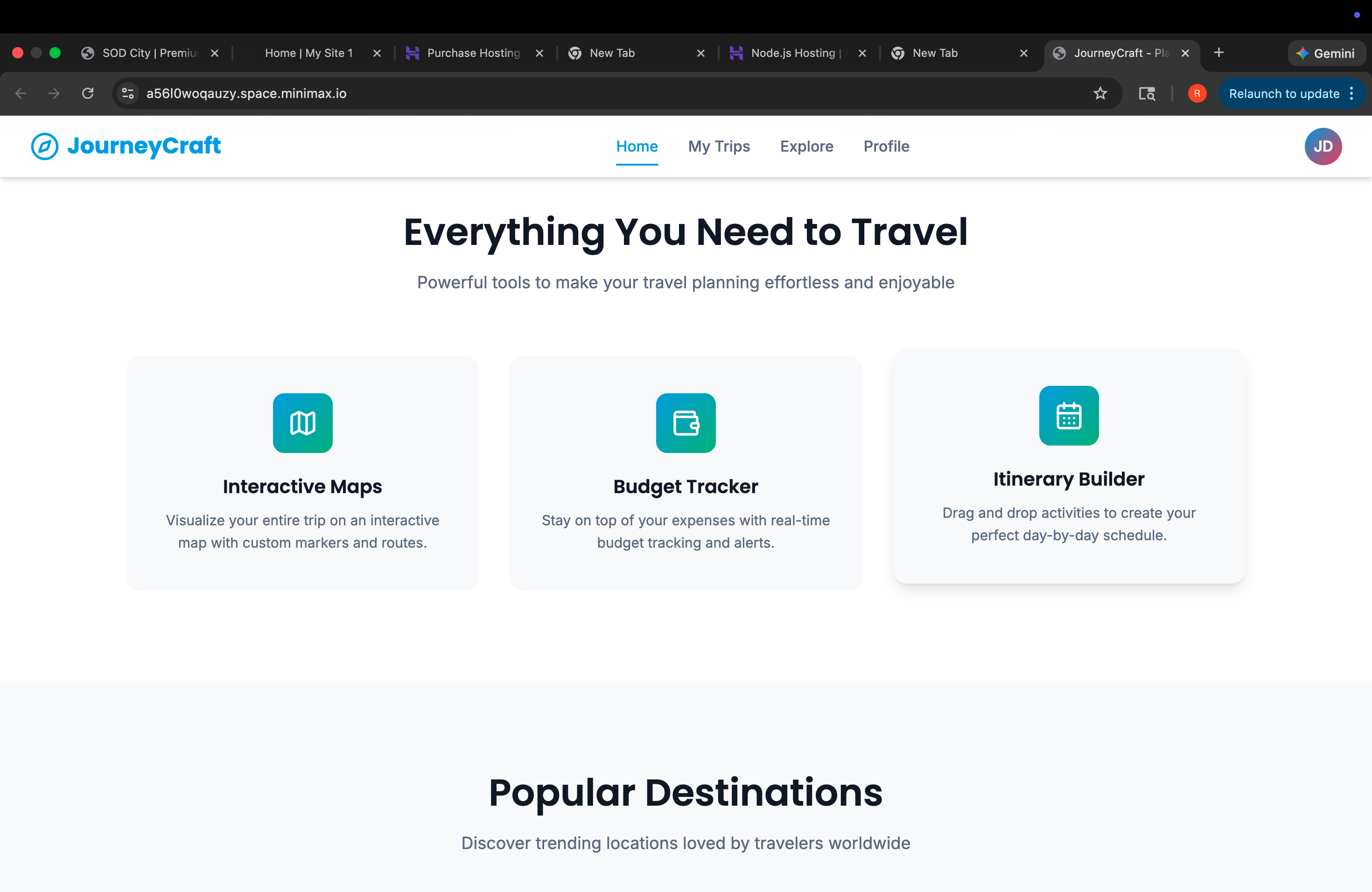 Trip Planner Web App