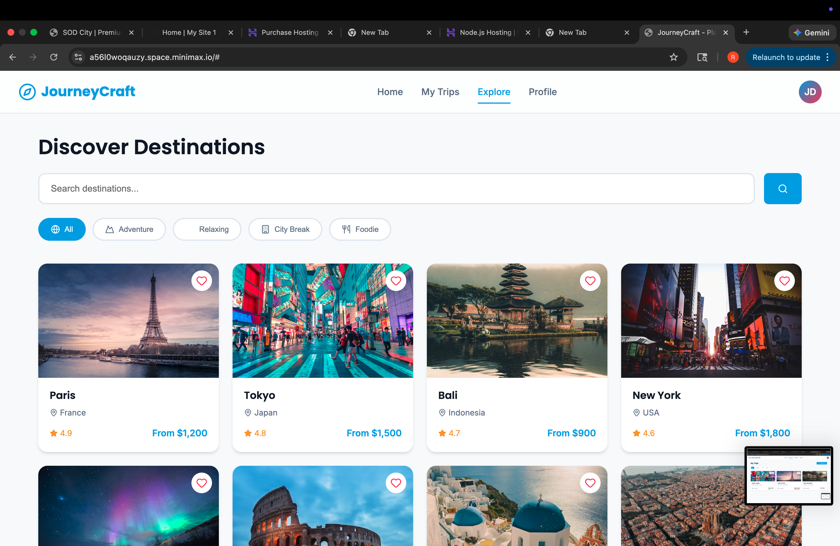 Trip Planner Web App