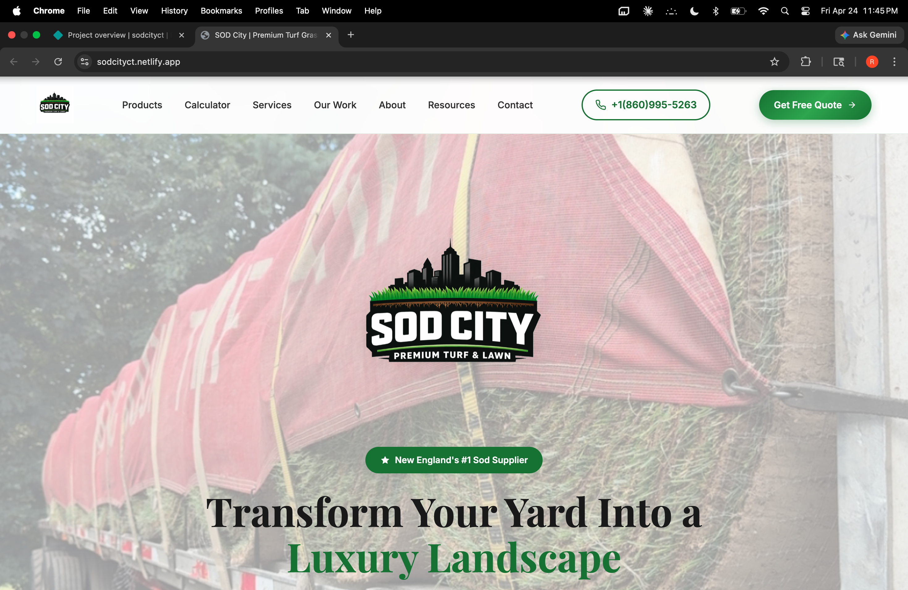 Turf Supplier Website