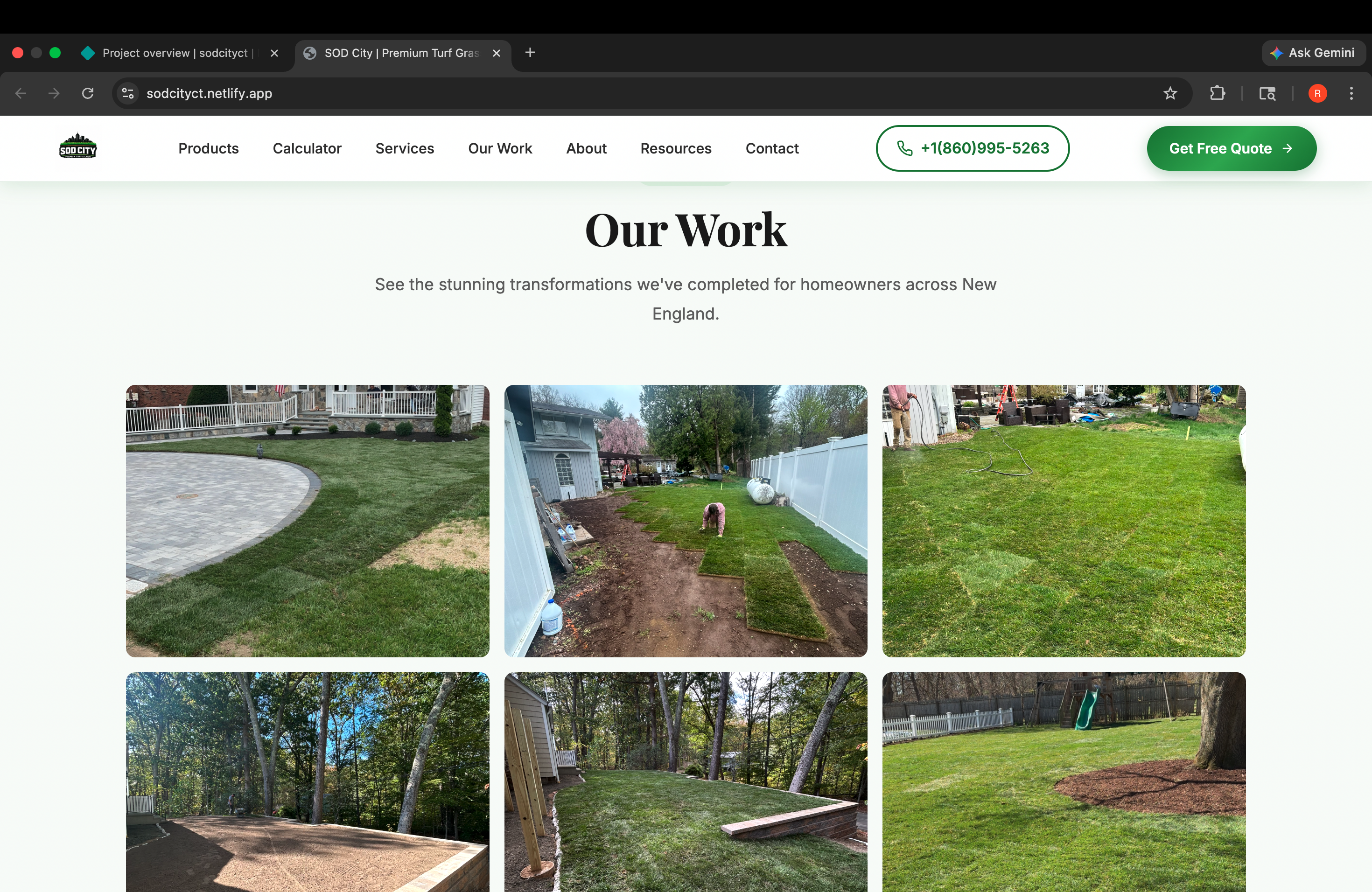 Turf Supplier Website